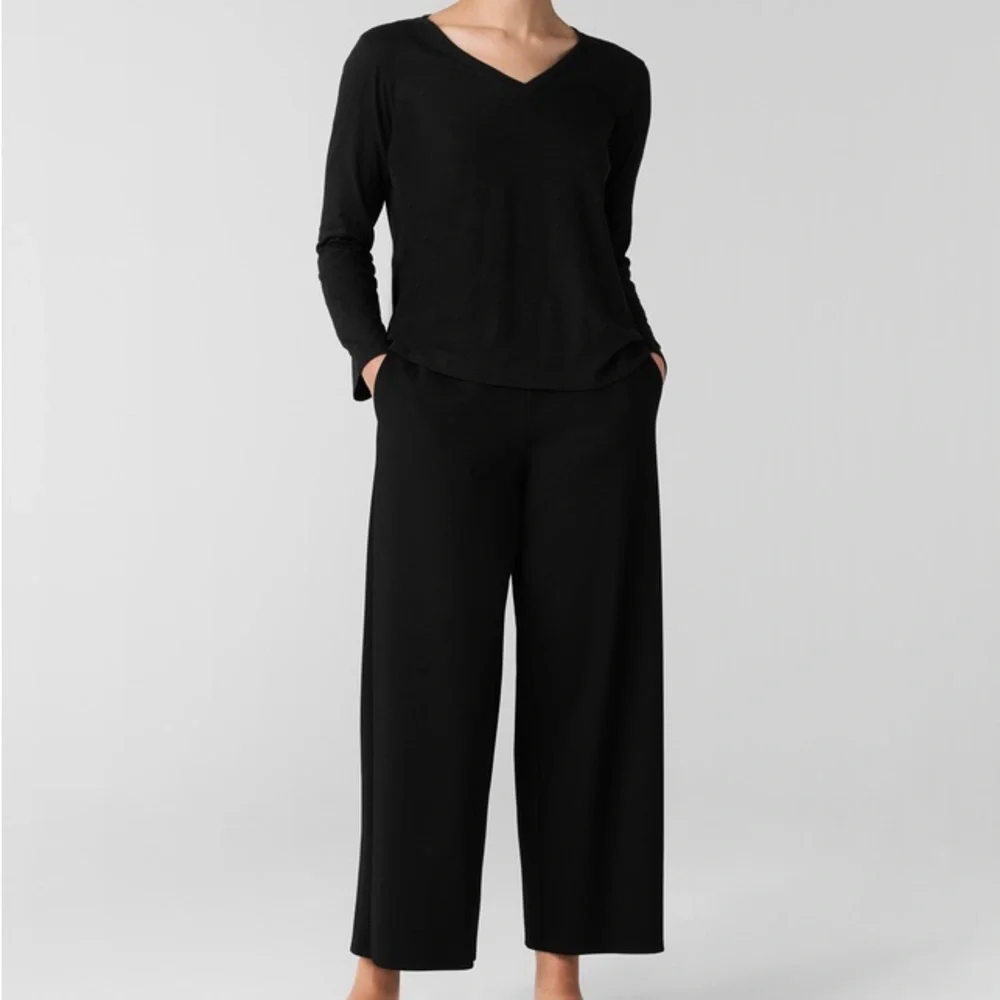 Eileen Fisher Flex Ponte Wide Leg Pant - Picture 2 of 7